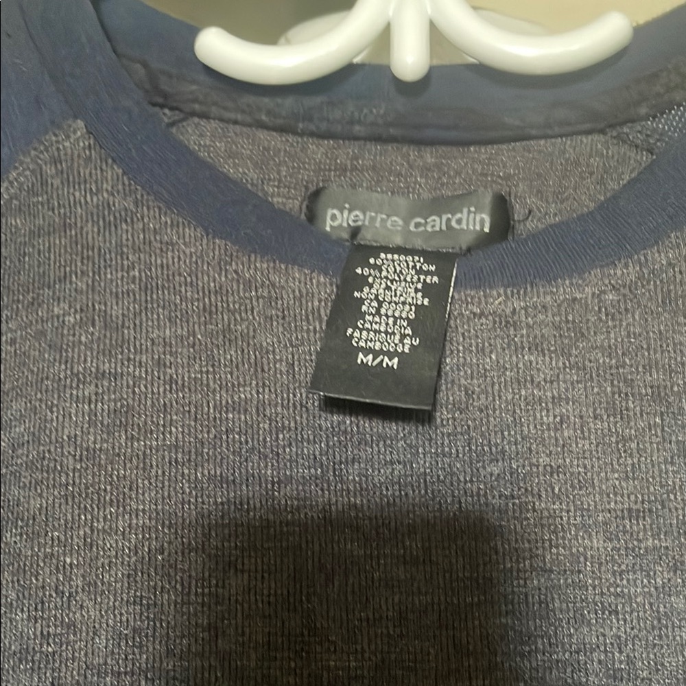 Pierre Cardin Gray Crewneck Sweater with Textured Knit
